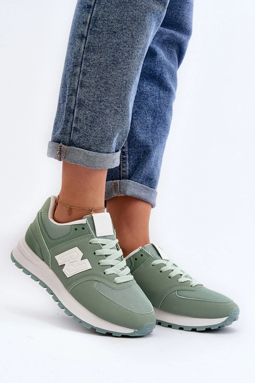 Buty Sportowe Sneakersy Damskie Zielone Lifari