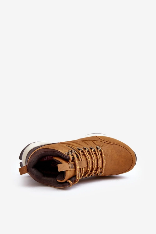 Ocieplane Sneakersy Męskie Brązowe Big Star MM174158