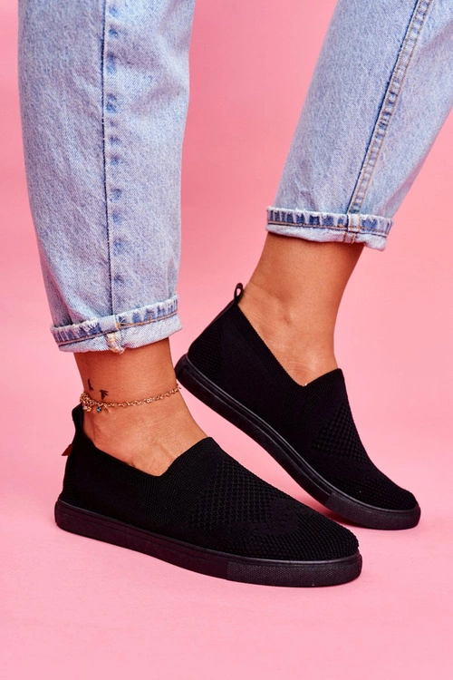 Damskie Tenisówki Slip-on Czarne Big Star FF274A609