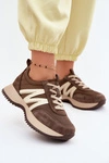 Zamszowe Sneakersy Damskie Na Platformie Vinceza 41521 Brązowe