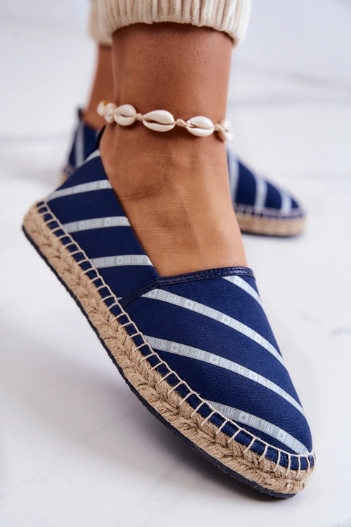 Damskie Klasyczne Espadryle Big Star JJ274960 Granatowe