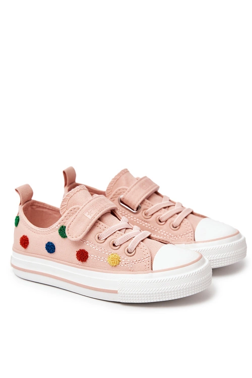 Dziecięce Trampki Na Rzep BIG STAR JJ374054 Różowe
