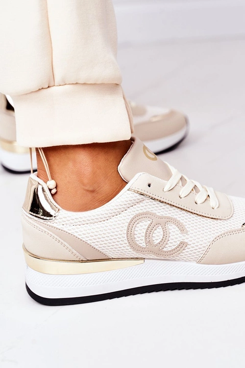 Damskie Sportowe Buty Sneakersy Beżowe Under Control