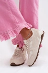 Skórzane Zamszowe Sneakersy Damskie MK61-0705 Szare