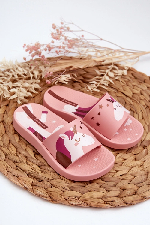 Klapki Dziewczęce Z Jednorożcem 83474 Ipanema Urban V Slide Kids Różowe