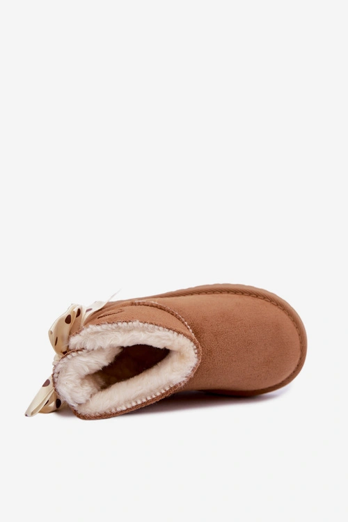 Śniegowce Dziecięce Młodzieżowe Z Kokardą Camel Navelle