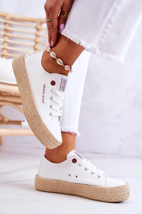 Buty Sportowe Espadryle Cross Jeans JJ2R4005C Białe