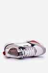 Męskie Buty Sportowe Memory Foam Big Star LL174235 Biało-Szare