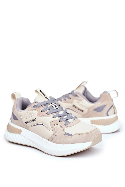 Sportowe Męskie Buty Big Star Beżowe GG174465