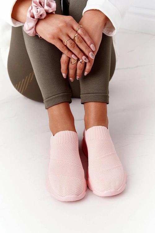Damskie Sportowe Buty Slip-on Różowe Yoga Class