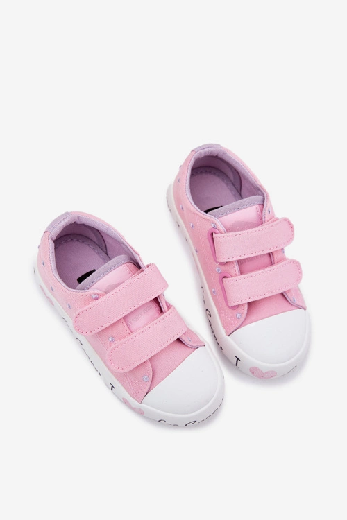 Trampki Dziewczęce Na Rzepy Lee Cooper LCW-25-02-3265K Różowe