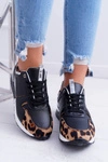 Sportowe Damskie Buty W Panterkę Czarne Fippo