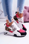 Sportowe Damskie Buty Lu Boo W Panterkę Białe Malibu
