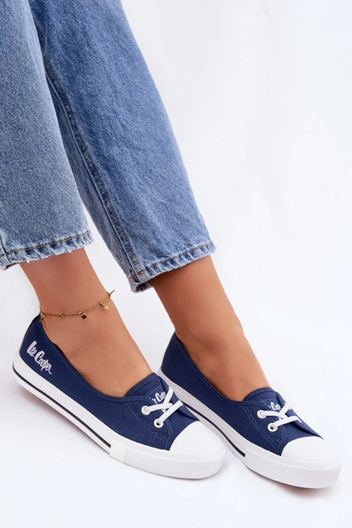 Tenisówki Trampki Damskie Lee Cooper LCW-26-31-4355 Granatowe