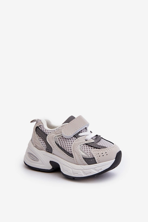 Dziecięce Buty Sportowe Sneakersy Na Rzep Szare Rulagia