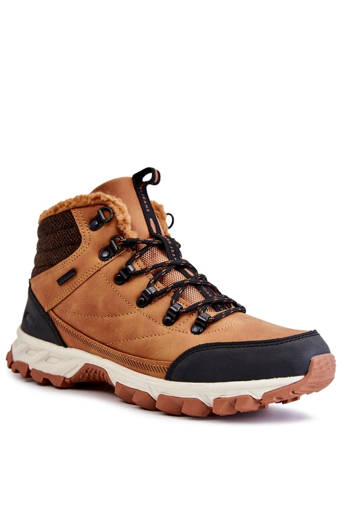 Męskie Ocieplane Botki Buty Trekkingowe Cross Jeans KK1R4021C Camel