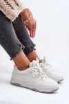 Sneakersy Damskie Na Platformie Białe Etnaria