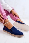 Damskie Espadryle Wsuwane Big Star JJ276003 Granatowe