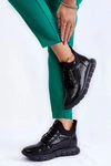 Damskie Lekkie Wsuwane Sneakersy Czarne Soroco