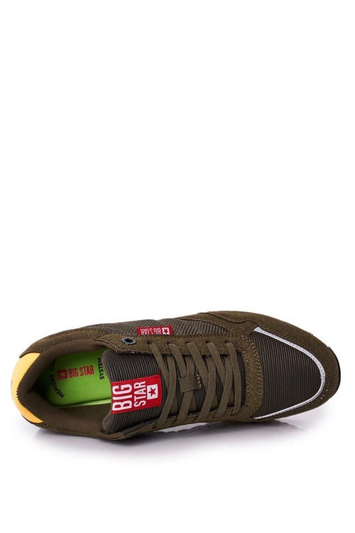 Męskie Sportowe Buty Memory Foam Big Star FF174209 Zielone
