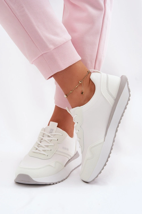 Sneakersy Damskie Na Platformie Big Star TT274279 Białe