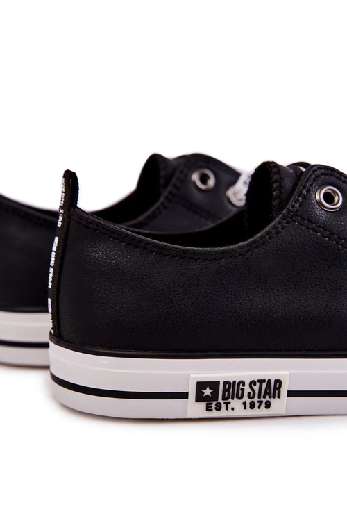 Męskie Skórzane Trampki Big Star KK174047 Czarne