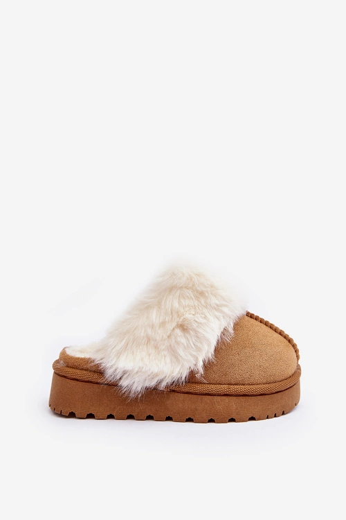 Kapcie Dziecięce Z Futerkiem Camel Birasta