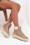 Buty Zimowe Damskie Z Kożuszkiem Lee Cooper LCJ-25-01-3736 Beżowe