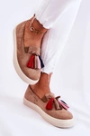 Damskie Tenisówki Trampki Slip-On Brązowe Venira