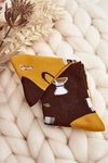 Męskie Skarpetki Nie Do Pary Kawa Brązowo-Żółte