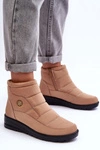 Śniegowce Damskie Ocieplane Beżowe Helis