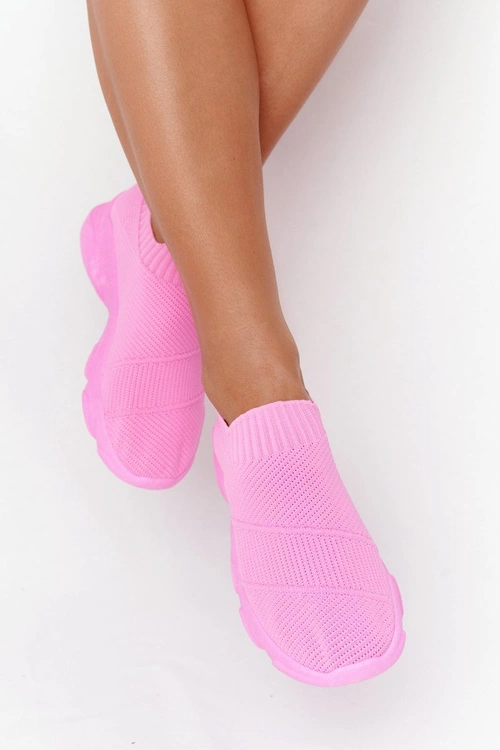Damskie Sportowe Buty Slip-on Fuksja Yoga Class
