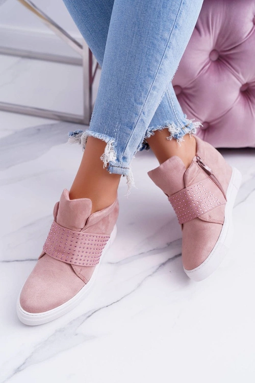 Sneakersy Damskie Różowe Lu Boo Cekiny PinkSugar