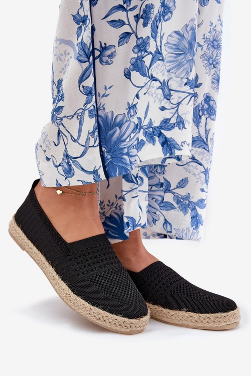 Damskie Espadryle Z Plecionką Vinceza 13624 Czarne