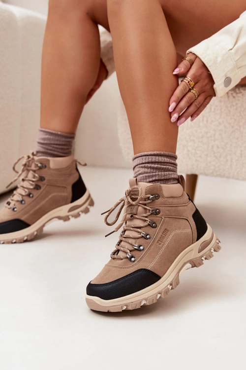 Buty Trekkingowe Damskie Big Star SS274095 Beżowe
