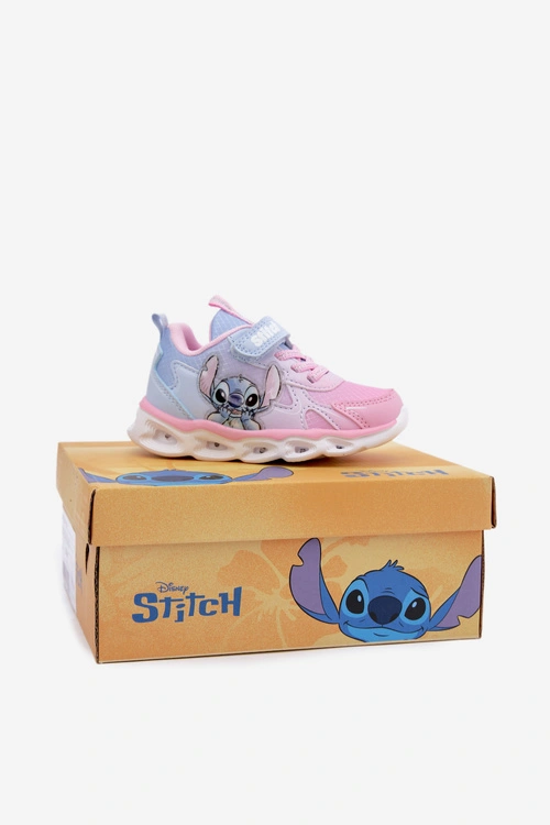 Sneakersy Dla Dziewczynki Stitch Ze Świecącą Podeszwą 8703815 Różowo-Niebieskie
