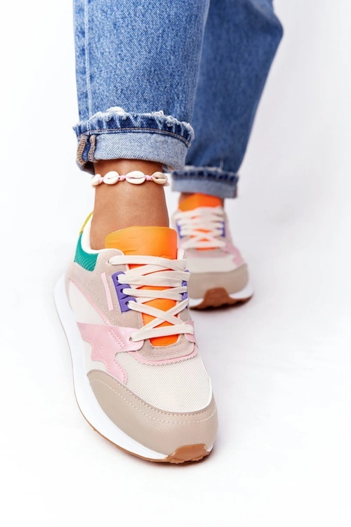 Damskie Sportowe Buty Sneakersy Beżowe After Hours