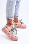 Wsuwane Modne Sneakersy Jasnoróżowe Evolution