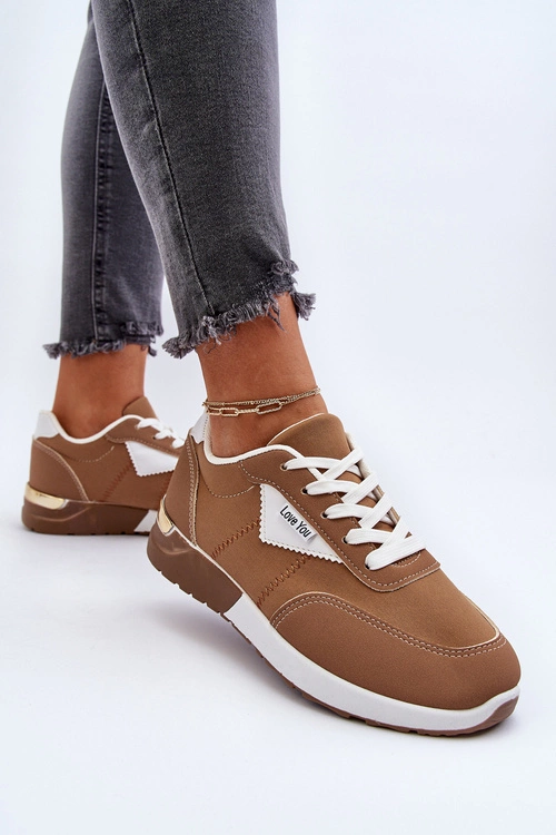 Buty Sportowe Sneakersy Damskie Brązowe Vovella