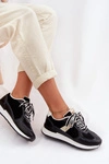 Sneakersy Damskie Z Eko Skóry Czarne Kelira
