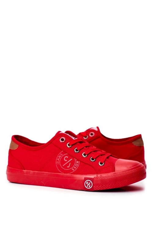 Trampki Męskie Cross Jeans Czerwone FF1R4056C