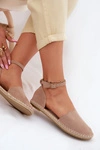 Espadryle Damskie Z Imitacji Zamszu Vinceza 23-34594 Beżowe