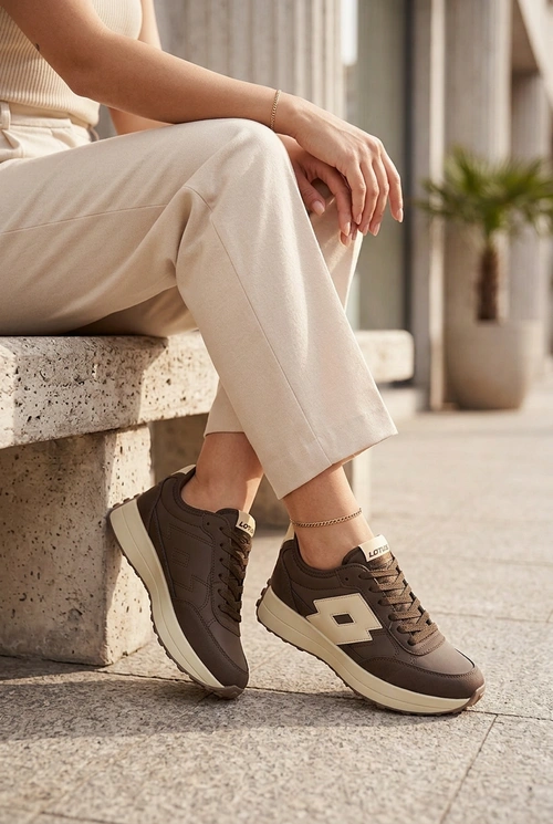 Sneakersy Damskie LOTTO 2401930U CALENTO Czekoladowe