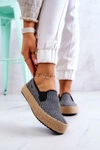 Damskie Plecione Tenisówki Slip On Big Star JJ274395 Czarne