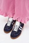 Zazoo N1068 Zamszowe Niskie Sneakersy Damskie Granatowe