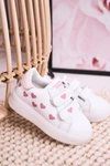 Dziecięce Sportowe Buty Ze Świecącą Podeszwą LED Biało-Różowe Boomer