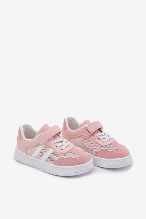Sneakersy Dziecięce Na Rzep Różowe Sepovia