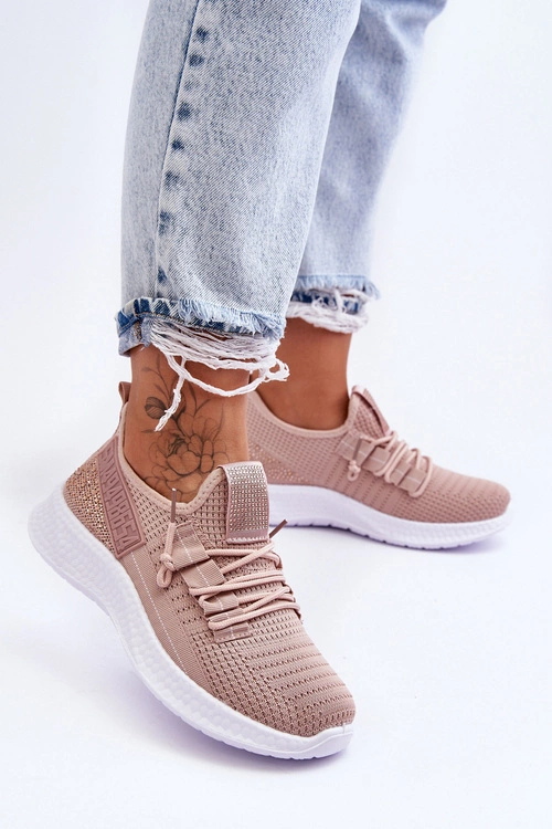 Wsuwane Damskie Buty Sportowe Różowe Hold Me!