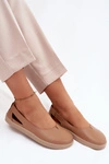 Skórzane Baleriny Barefoot Zazoo 10217 Cappucino