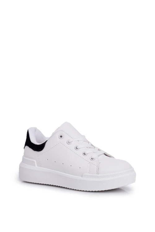 Dziecięce Sportowe Buty Sneakersy Biało-Czarne Bilbo